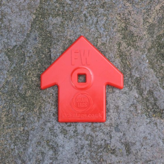Red Foul Water (FW) Drain Tags